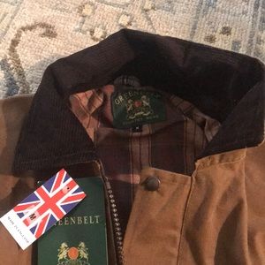 NWT Men’s Green Belt wax jacket- Medium